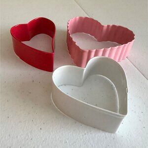 Valentines Day Hearts cookie cutter set of 3 baking Love Valentine tiered tray